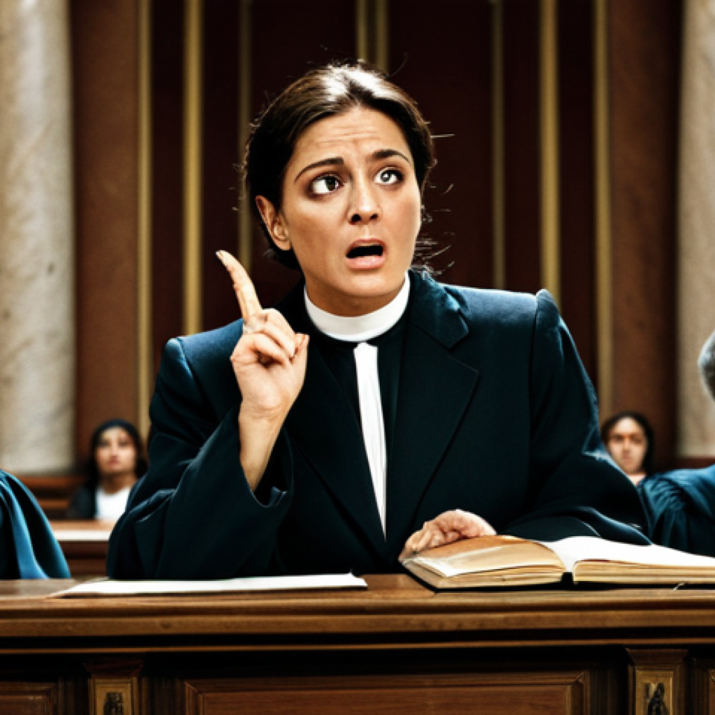 The Courtroom Drama**

"A tense courtroom scene in Rome, Italy, during a complex trial. A determined female lawyer, fully clothed in a professional business suit, is delivering a passionate closing argument to a diverse jury. The courtroom is ornately decorated in a classic Italian style. Dramatic lighting emphasizes the emotions on the lawyer's face. Safe for work, appropriate content, professional, modest, perfect anatomy, correct proportions, well-formed hands, proper finger count, natural body proportions, realistic, high quality, legal drama."

**